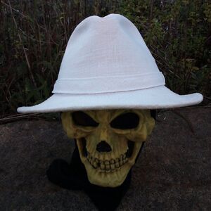 Vintage Youngan Fedora Hat White